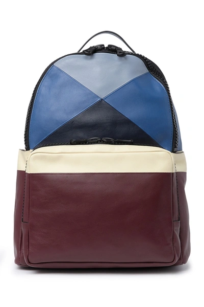 Shop Valentino Colorblock Backpack In Rubin/lsky/indaco/ma