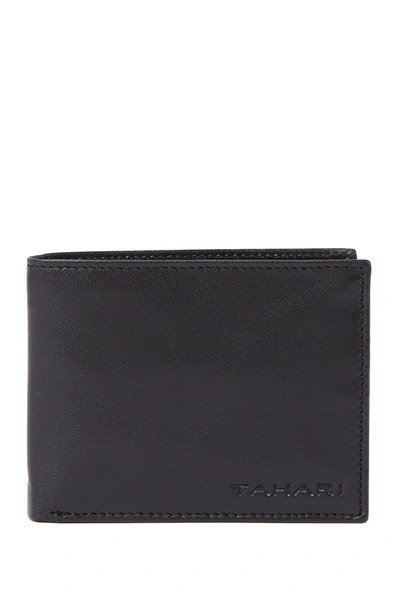 Shop Tahari Rfid Bifold Leather Wallet In 08rf-black