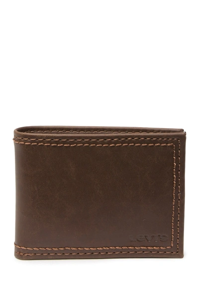 Shop Levi's Slimfold Wallet In Brown