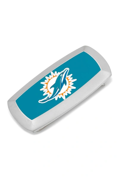 Shop Cufflinks Inc. Nfl Miami Dolphins Cushion Money Clip In Blue