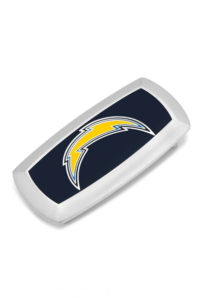 Shop Cufflinks, Inc Nfl Los Angeles Chargers Cushion Money Clip In Blue