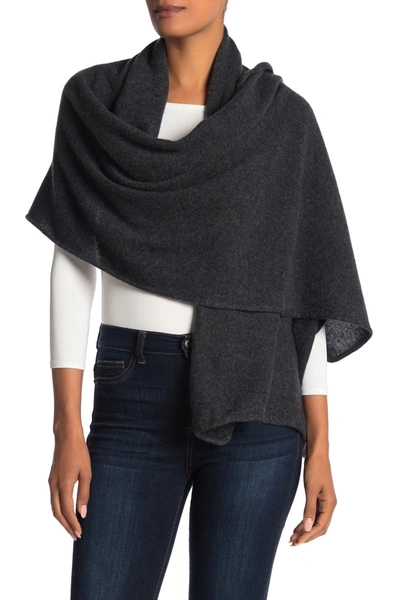 Portolano Cashmere Wrap In Ht Charcoal
