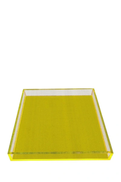 R16 Home Neon Yellow Large Tray In Neon Yellow