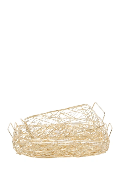 Shop Willow Row Goldtone Metal Wire Tray