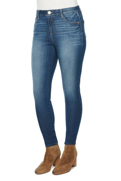 Shop Democracy High Rise Skinny Leg Jeans In Mid Blue A