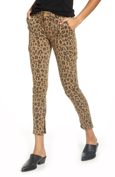 Shop Frame Zip Cuff Cargo Skinny Jeans In Cheetah Ca
