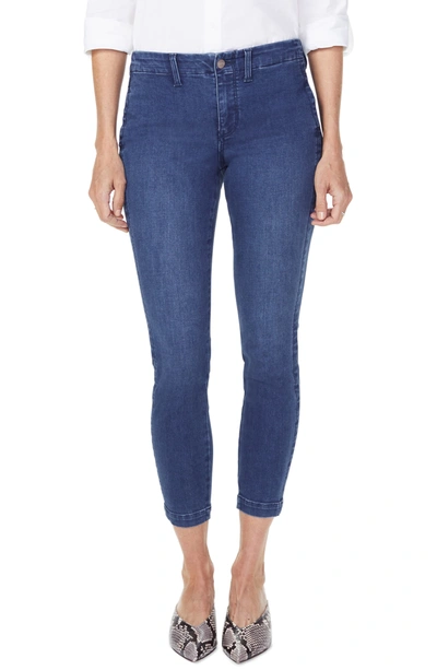 Shop Nydj Ami Mid Rise Skinny Jeans In Clean Nevin