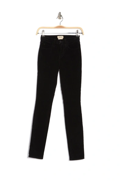 Shop L Agence Marguerite High Waist Skinny Corduroy Jeans In Noir