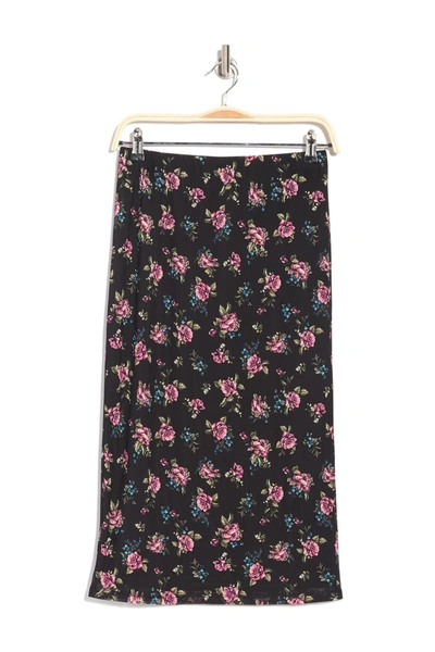 Shop Afrm Lynch Printed Skirt In Noir Rose