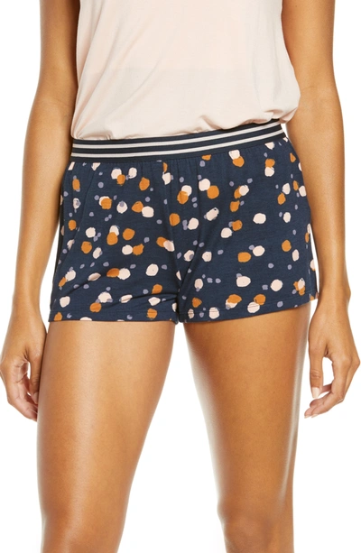 Shop Pj Salvage Confetti Print Pajama Shorts In Navy