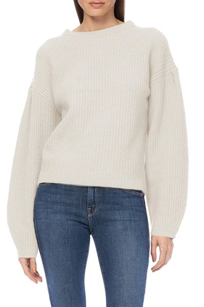 Shop 360cashmere Ambrose Crew Neck Sweater In Chalk