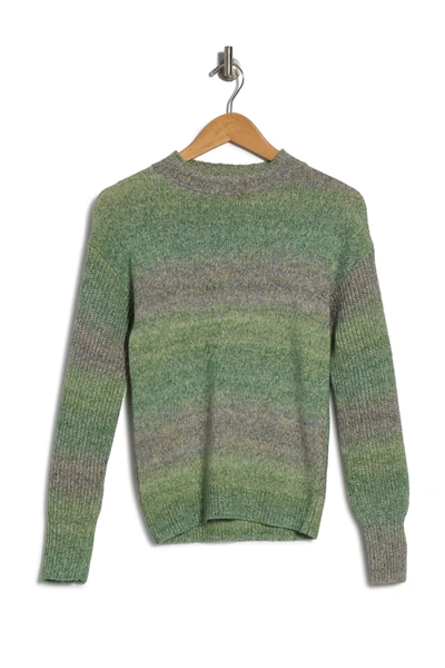 Shop Abound Spacedye Print Long Sleeve Sweater In Teal Cyrus Spacedye