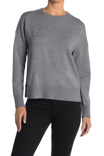 Shop French Connection Miri Crew Neck Sweater In Med Grey M
