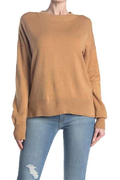 Shop French Connection Miri Crew Neck Sweater In Camel Mel