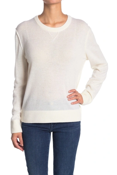 Shop 525 America Cashmere Relaxed Sweatshirt In Wnt.white