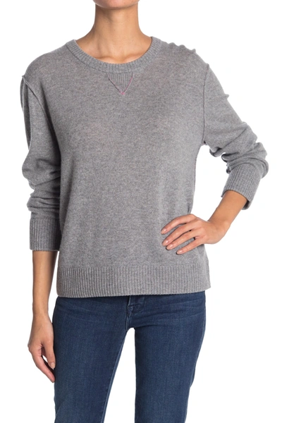 Shop 525 America Cashmere Relaxed Sweatshirt In H.grey Mul
