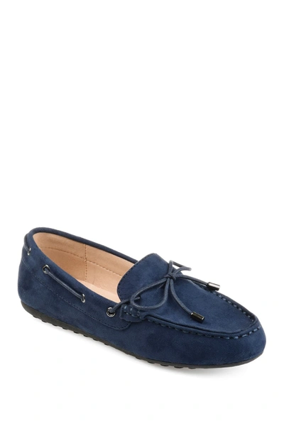 Shop Journee Collection Journee Thatch Slip-on Loafer In Navy