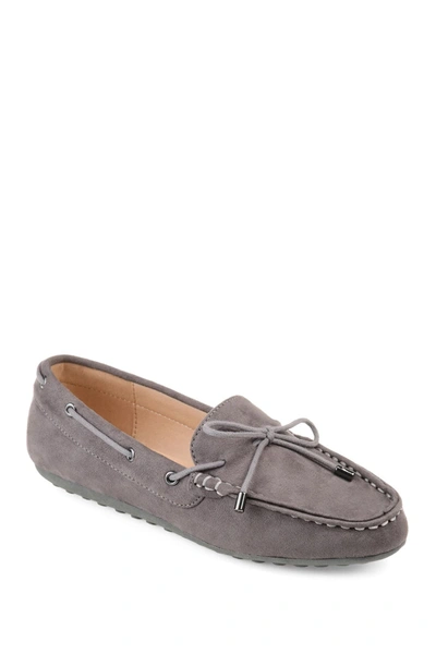 Shop Journee Collection Journee Thatch Slip-on Loafer In Grey
