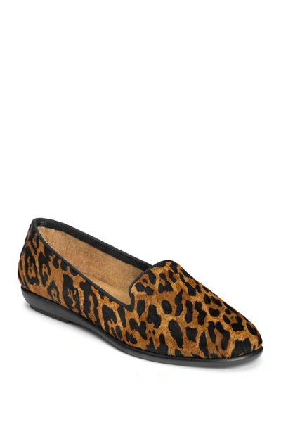 Shop Aerosoles Betunia Smoking Slipper In Leopard Tan