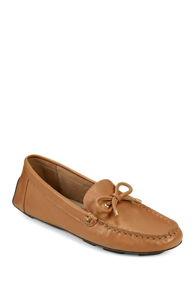 Shop Aerosoles Brookhaven Leather Moccasin In Tan Leather