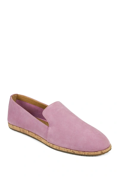 Shop Aerosoles Hempstead Leather Slip-on Flat In Lt Purple Nubuc