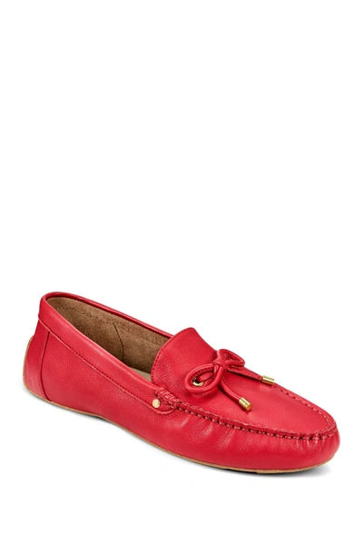 Shop Aerosoles Brookhaven Leather Moccasin In Red Leather