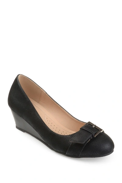 Shop Journee Collection Graysn Wedge Pump In Black