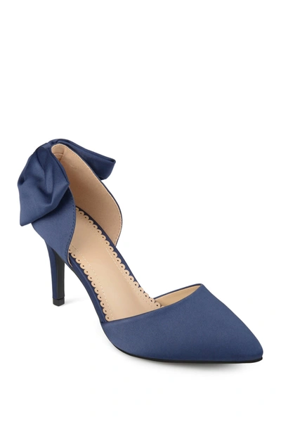 Journee Collection Women's Tanzi Bow Stilettos In Navy