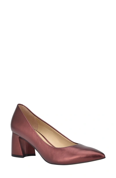 Shop Marc Fisher Ltd Yulunda Pump In Bordeaux Leather