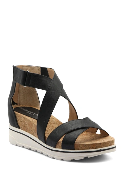 Shop Adrienne Vittadini Chita Strappy Sandal In Black-td