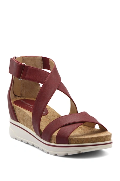 Shop Adrienne Vittadini Chita Strappy Sandal In Rouge-td