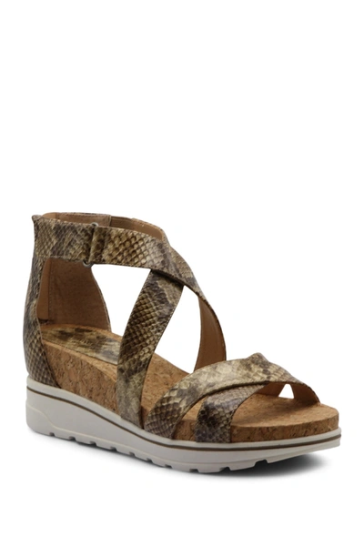 Shop Adrienne Vittadini Chita Strappy Sandal In Khaki-sp