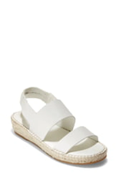 Shop Cole Haan Cloudfeel Espadrille Sandal In Optic Whit