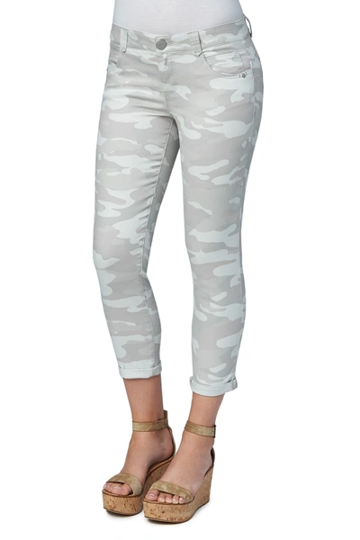 Shop Democracy Ab Solution Camo Cropped Jeans In Ltgy Ligh