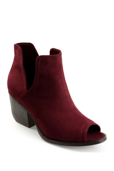 Shop Journee Collection Jordyn Bootie In Wine