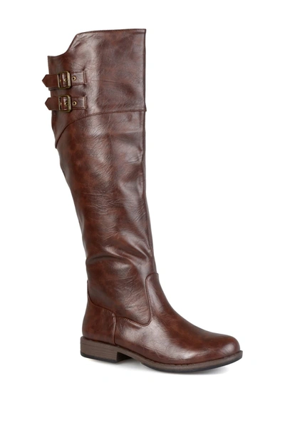 Shop Journee Collection Journee Tori Riding Boot In Brown