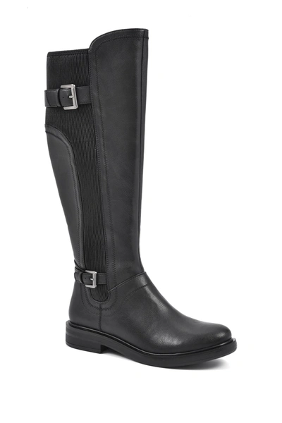 Shop White Mountain Footwear Meditate Tall Shaft Boot In Black/smooth