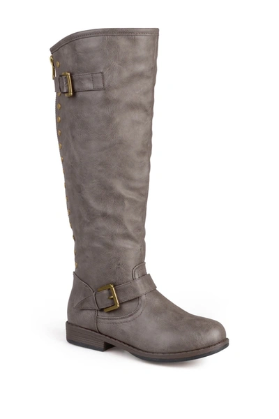 Shop Journee Collection Journee Spokane Riding Boot In Taupe
