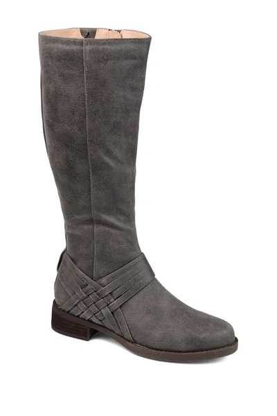 Shop Journee Collection Meg Boot In Grey