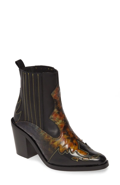 Shop Kurt Geiger Damen Western Boot In Black Multi Leather