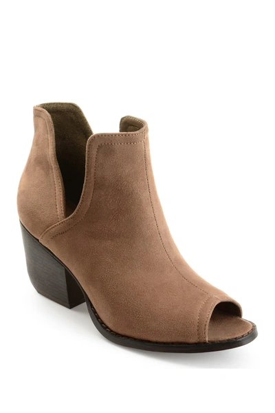 Shop Journee Collection Jordyn Bootie In Taupe