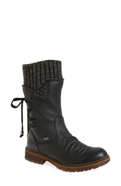 Shop Rieker Antistress Dominika Back Lace-up Boot In Schwarz/black-grey