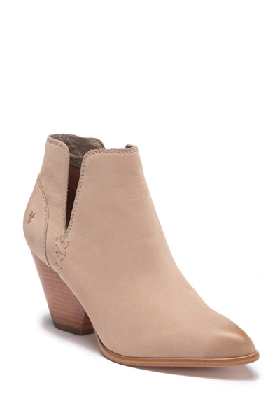 Shop Frye Reina Leather Cutout Bootie In Taupe