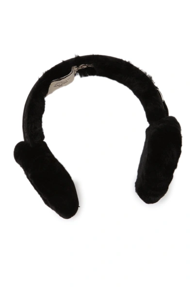 Shop Ugg Genuine Shearling Wired Ear Muffs In Black
