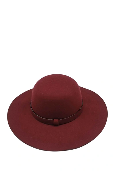 Shop Peter Grimm Headwear Abagail Felt Floppy Hat In Burgundy