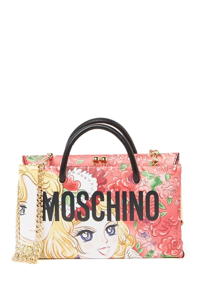 Shop Moschino Kiss-lock Tote In Fantasy Print