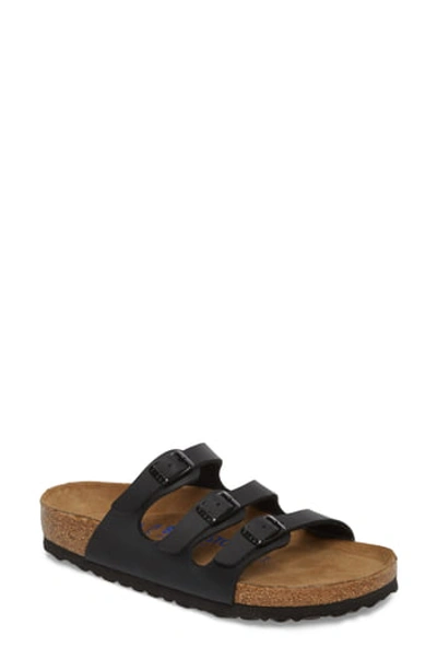 Shop Birkenstock Florida Soft Slide Sandal In Black