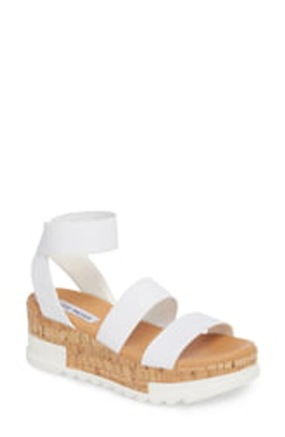 Shop Steve Madden Bandi Platform Wedge Sandal In White