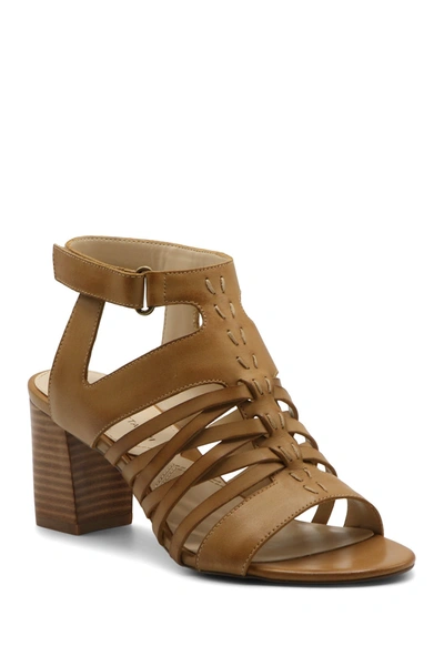 Shop Adrienne Vittadini Pense Caged Slingback Sandal In Cuoio-bc