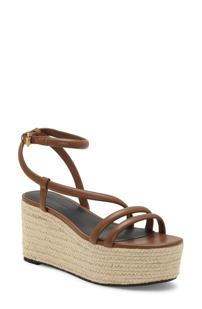 Shop Rebecca Minkoff Josefia Platform Wedge Sandal In Saddle 01